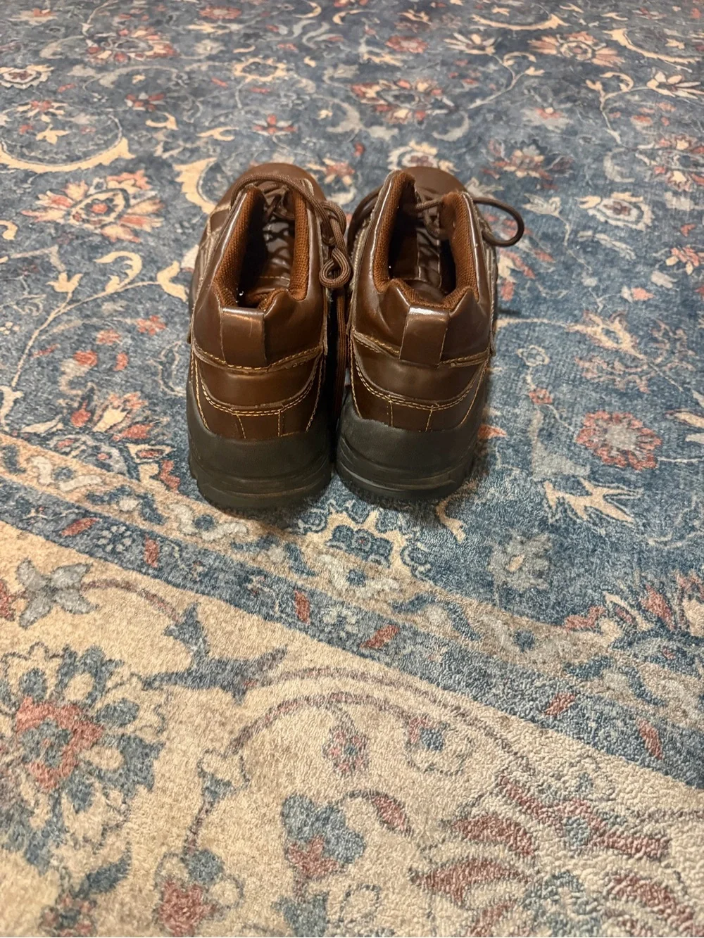 Vintage Y2 No Boundaries brown men's chunky platform work boots.‎ size 10.5